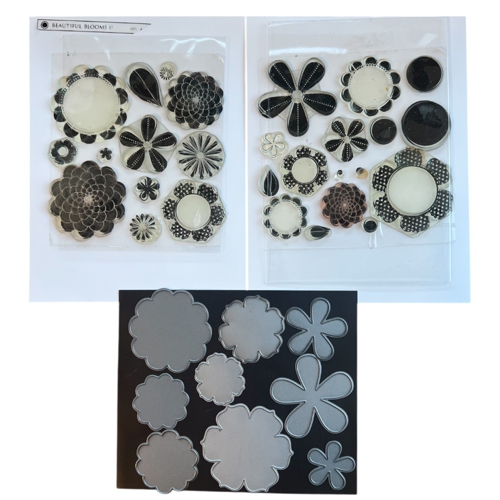 Papertrey Ink Beautiful Blooms Die & Stamp Set Floral